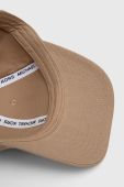 Бавовняна бейсболка Michael Kors колір бежевий з аплікацією