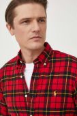 Бавовняна сорочка Polo Ralph Lauren чоловіча колір червоний regular комір button-down (3691670) Бавовняна сорочка Polo Ralph Lauren чоловіча колір червоний regular комір button-down (3691670)