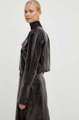 Шкіряна куртка Gestuz жіноча колір чорний перехідна (3687311) Шкіряна куртка Gestuz жіноча колір чорний перехідна (3687311)