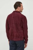 Замшева куртка Michael Kors чоловіча колір бордовий перехідна Замшева куртка Michael Kors чоловіча колір бордовий перехідна