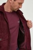 Замшева куртка Michael Kors чоловіча колір бордовий перехідна Замшева куртка Michael Kors чоловіча колір бордовий перехідна