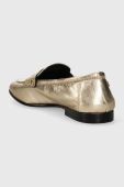 Шкіряні мокасини Tommy Hilfiger ESSENTIAL GOLDEN LOAFER жіночі колір золотий на плоскому ходу FW0FW07864 Шкіряні мокасини Tommy Hilfiger ESSENTIAL GOLDEN LOAFER жіночі колір золотий на плоскому ходу FW0FW07864