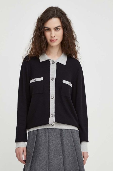 Светр Bruuns Bazaar жіночий колір чорний легкий Светр Bruuns Bazaar жіночий колір чорний легкий