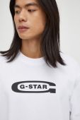 Бавовняна футболка G-Star Raw чоловічий колір білий з принтом