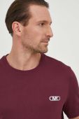Бавовняна футболка Michael Kors чоловічий колір бордовий з аплікацією Бавовняна футболка Michael Kors чоловічий колір бордовий з аплікацією