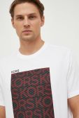 Бавовняна футболка Michael Kors чоловічий колір білий з принтом
