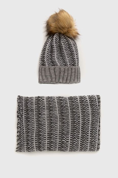 Шапка і снуд Answear Lab колір сірий (2662276) Шапка і снуд Answear Lab колір сірий (2662276)