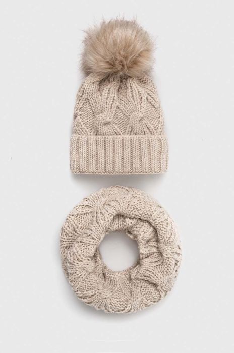 Шапка і снуд Answear Lab колір бежевий (3619529) Шапка і снуд Answear Lab колір бежевий (3619529)