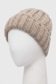 Шапка з вовною Answear Lab колір бежевий