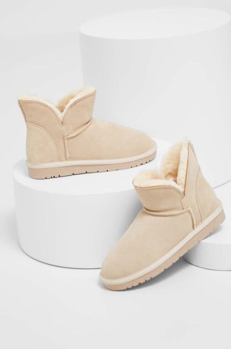 Замшеві чоботи Answear Lab колір бежевий (3525096) Замшеві чоботи Answear Lab колір бежевий (3525096)
