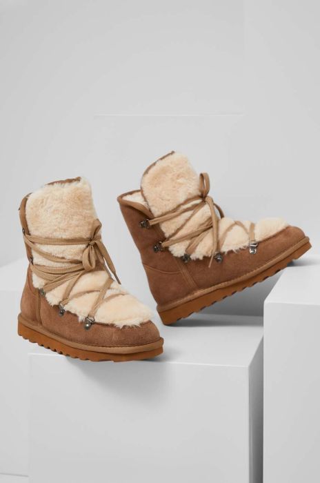 Замшеві чоботи Answear Lab колір бежевий (3529990) Замшеві чоботи Answear Lab колір бежевий (3529990)