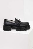 Шкіряні мокасини Answear Lab X Лімітована колекція SISTERHOOD жіночі колір чорний на плоскому ходу (3134418)