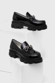 Шкіряні мокасини Answear Lab X Лімітована колекція SISTERHOOD жіночі колір чорний на плоскому ходу (3134423)