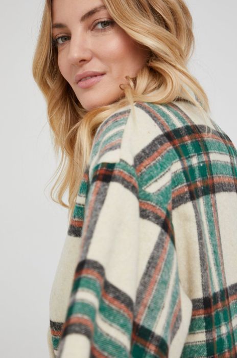 Куртка Answear Lab колір зелений однобортний візерунок Куртка Answear Lab колір зелений однобортний візерунок