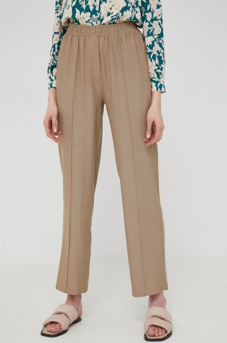 Штани Answear Lab жіночі колір бежевий пряме висока посадка (2243942) Штани Answear Lab жіночі колір бежевий пряме висока посадка (2243942)