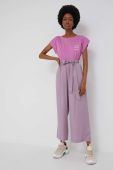 Футболка Answear Lab жіночий колір фіолетовий Футболка Answear Lab жіночий колір фіолетовий