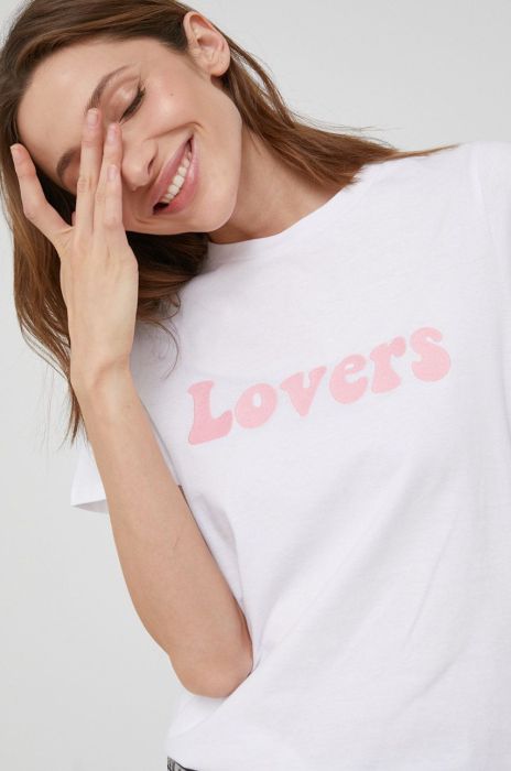 Бавовняна футболка Answear Lab колір білий (2287482)