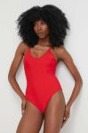 Суцільний купальник Answear Lab колір червоний м'яка чашечка Суцільний купальник Answear Lab колір червоний м'яка чашечка