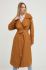 Тренч Answear Lab жіночий колір коричневий перехідний oversize
