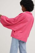 Джинсова куртка Answear Lab жіноча колір рожевий перехідна oversize Джинсова куртка Answear Lab жіноча колір рожевий перехідна oversize