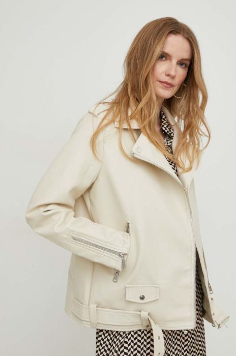 Куртка Answear Lab жіноча колір бежевий перехідна (2989330) Куртка Answear Lab жіноча колір бежевий перехідна (2989330)