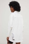 Джинсова куртка Answear Lab жіноча колір білий перехідна oversize (3210557) Джинсова куртка Answear Lab жіноча колір білий перехідна oversize (3210557)