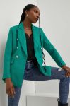 Піджак Answear Lab колір зелений двобортний однотонний (2981235) Піджак Answear Lab колір зелений двобортний однотонний (2981235)