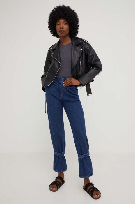 Джинси Answear Lab жіночі висока посадка колір блакитний (3118606) Джинси Answear Lab жіночі висока посадка колір блакитний (3118606)