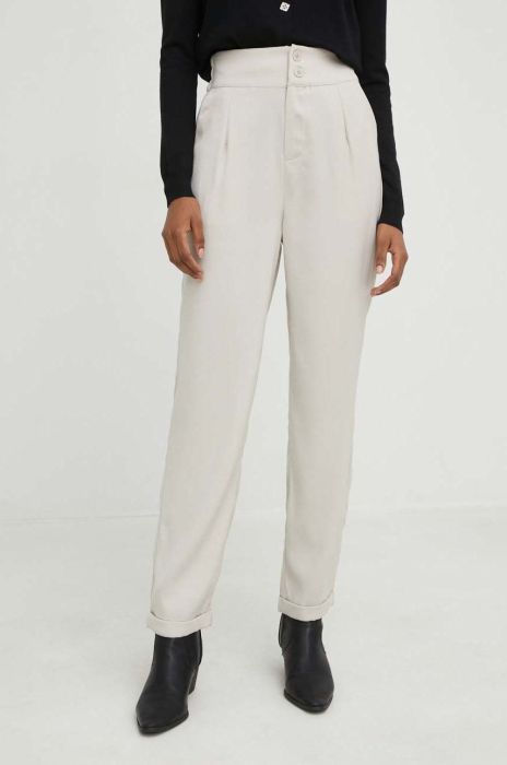 Штани Answear Lab жіночі колір бежевий пряме висока посадка (2956100) Штани Answear Lab жіночі колір бежевий пряме висока посадка (2956100)