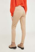Штани Answear Lab жіночі колір бежевий облягаюче висока посадка (3040712)