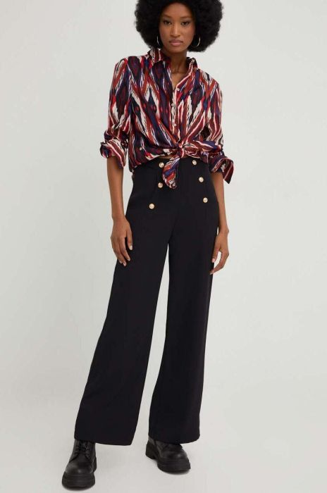 Штани Answear Lab жіночі колір чорний широке висока посадка (3092319) Штани Answear Lab жіночі колір чорний широке висока посадка (3092319)