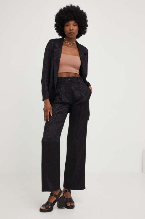 Штани Answear Lab жіночі колір чорний широке висока посадка (3129931) Штани Answear Lab жіночі колір чорний широке висока посадка (3129931)