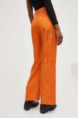 Штани Answear Lab жіночі колір помаранчевий пряме висока посадка
