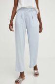 Штани Answear Lab жіночі пряме висока посадка колір блакитний (3164075) Штани Answear Lab жіночі пряме висока посадка колір блакитний (3164075)