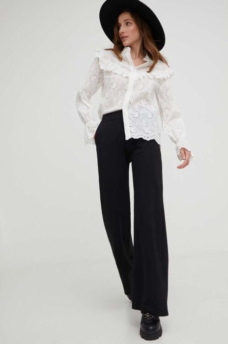 Штани Answear Lab жіночі колір чорний кльош висока посадка (3225369) Штани Answear Lab жіночі колір чорний кльош висока посадка (3225369)