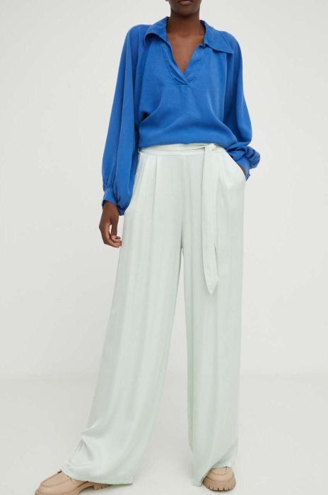 Штани Answear Lab жіночі колір зелений широке висока посадка (3269828) Штани Answear Lab жіночі колір зелений широке висока посадка (3269828)