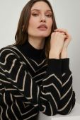 Светр з вовною Answear Lab жіночий колір чорний півгольф (2910166)
