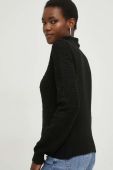 Светр з вовною Answear Lab жіночий колір чорний легкий півгольф