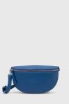 Шкіряна сумка на пояс Answear Lab колір блакитний