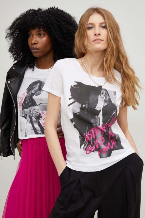 Бавовняна футболка Answear Lab X Лімітована колекція SISTERHOOD колір білий (3072732)