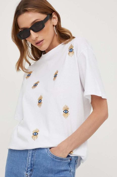 Бавовняна футболка Answear Lab колір білий (3220192) Бавовняна футболка Answear Lab колір білий (3220192)