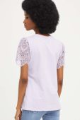 Бавовняна футболка Answear Lab колір фіолетовий