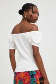 Футболка Answear Lab жіноча колір білий оголоне плече (3286709)