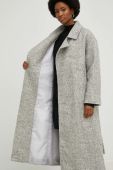 Пальто з домішкою вовни Answear Lab колір сірий перехідний oversize