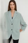 Піджак Answear Lab колір бірюзовий однобортний однотонна Піджак Answear Lab колір бірюзовий однобортний однотонна