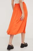 Спідниця Answear Lab колір помаранчевий midi розкльошена