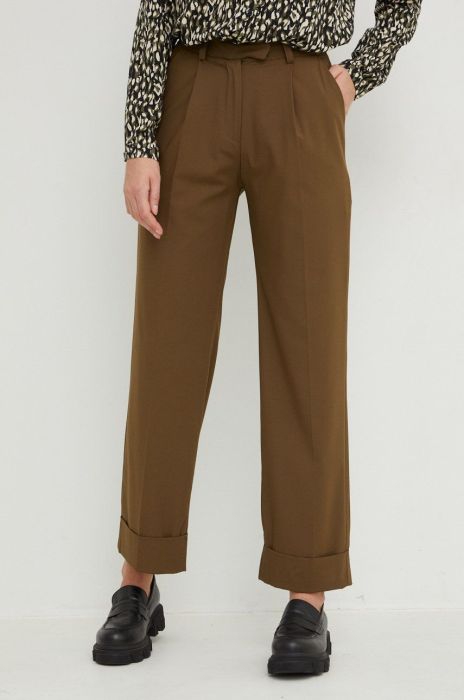 Штани Answear Lab жіночі колір зелений пряме висока посадка (2714889) Штани Answear Lab жіночі колір зелений пряме висока посадка (2714889)