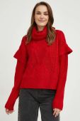 Светр Answear Lab жіночий колір червоний легкий гольф (2798896)