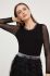 Боді Answear Lab колір чорний з аплікацією (3682011)