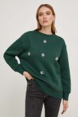 Кофта Answear Lab жіноча колір зелений з аплікацією